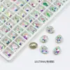 Diamante de Uña para Arte de Uñas Huevo de Grasa de Cristal Dongzhou 8*10mm Cristal K9 de Alta Calidad Huevo Delgado Oval Pequeño Fondo Puntiagudo Joyería de Diamante para Arte de Uñas