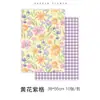 Papel de regalo para flores estilo pintura al óleo pastoral, papel decorativo, papel de regalo de flor de colza, papel de regalo para ramos de regalo, papel kraft