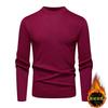 Suéter grueso de comercio exterior transfronterizo de otoño e invierno, suéter de hombre con forro polar, cuello redondo, corte entallado, suéter de hombre, suéter de hombre superior