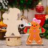 Decoraciones Navideñas Nuevas Transfronterizas Suministros Hombre de Jengibre Sosteniendo Piruleta Pastel Adornos de Madera Hombre Galleta