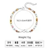 Pulseira Onda de Pedra Natural de 4mm Novo Produto Transfronteiriço da Amazon, Pulseira Ajustável com Fecho Lagosta e Pingente Onda Feminino