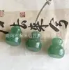 Sello de Calabaza Fermentada Flor de Durazno de Jade Seda Dorada de Xinjiang Colgante de Calabaza Tridimensional de Jade Colgante de Jade Recuerdo