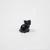 Gato de la Suerte de Cristal de 3 cm Gatito Cabeza Inclinada Gato Cristal Natural Gatito Talla Pieza Piedra Bruta Pulida Figura de Gato