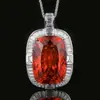 2026 Nuevo Producto Zhuang Shengsheng Joyería Base de Cobre Chapado en Oro Esmeralda Sintética Colgante de Lujo Ligero Collar Piedra Principal 20*28