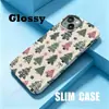 Funda de teléfono transfronteriza de moda para otoño e invierno: Diseño de estrella y lazo rosa y verde, motivos de árbol de Navidad y manzana, para iPhone 18 y iP15pm