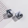 Nova Corrente para Celular de Acrílico com Contas Quadradas Grandes Perfuradas em Duas Cores Estilo Chinoiserie Nuvem Imitação de Jade Acessórios para Joias DIY para Roupas