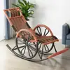 Cadeira de balanço, cadeira de vime, poltrona reclinável para cochilo de adulto, cadeira preguiçosa para varanda da sala, cadeira de lazer, cadeira de balanço de lazer para idosos, cadeira de balanço de vime
