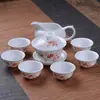 Conjunto de chá de cerâmica azul e branca, infusor de chá doméstico, gaiwan Kung Fu, conjunto completo de xícaras de chá simples, loja de fábrica atacadista transfronteiriça