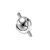 Liga de Titânio G23 Piercing de Língua DIY Base Vazia de Três Garras Bola de Opala Piercing com Rosca Interna para Orelha F136 Titânio Piercing de Lábio Opala Base Vazia