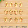 Festival del Bote del Dragón Estilo Chino Colgante de Gota de Aceite Dorado Antiguo Pulsera de Imitación de Vidrio Jade Fuxiang Colgante Hebilla de Seguridad Semiacabada