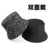 Estilo K del Nuevo Cielo Estrellado Universo Cielo Estrellado Sombrero de Pescador para Hombres y Mujeres Sombrero de Cubeta Doble Cara con Graffiti Personalizado Sombrero de Protección Solar