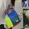 Bolsa tote com design de nicho, bolsa feminina casual com design de nicho, leve, color blocking, bolsa de mão personalizada para estudantes 2026 para mulheres