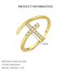 Anillo de Diamante Bañado en Oro de Plata de Ley S925 Yuanfan Estilo de Lujo Ligero Europeo y Americano Anillo Abierto para Dedo Índice Anillo para Mujer Venta al por Mayor Transfronteriza