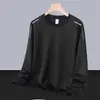 Sudadera gruesa de otoño e invierno para hombre, top informal de cuello redondo, chaqueta holgada, camiseta básica versátil, de manga larga y cálida