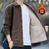 Camisa Holgada Versátil de Gama Alta para Hombre de Manga Larga Casual de Trabajo Chaqueta de Otoño para Hombre Moda Versátil de Gama Alta