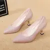 Zapatos de tacón alto plateados para mujer, tacón gatito modelo nuevo 2026, tacón medio, estilo francés, tacón de aguja con pedrería 5cm, lentejuelas sexys, zapatos de mujer de 7cm