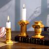 Adornos de Columna Romana Europea Transfronteriza Decoración de Escritorio Artesanías de Resina Candelabro Base para Vela de Aromaterapia Accesorios para Sesión de Fotos
