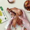 Guantes desechables extraíbles en caja, guantes de película transparente aptos para alimentos, impermeables para comer y barbacoa