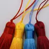Borla Corta y Gruesa de 8 cm Vertical Cerrada, Nudo Chino de Poliéster Tejido a Mano Borla Pequeña, Colgante de Borla Hecho a Mano DIY