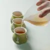 Ino Kiyosong Conejo Verde Lindo Brote Kung Fu Juego de Té Taza de Té Pequeña Taza de Degustación de Cerámica Creativa Taza para Beber Taza de Aroma