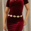 Cadena de Cintura de Metal de Alto Nivel Estilo Bohemio Europeo y Americano Transfronteriza Cinturón Versátil Retro Tallado para Vestidos Venta al por Mayor