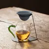 Colador de Té No Poroso, Filtro de Té, Taza de Equidad, Separación de Té y Agua, Herramienta Integrada para Preparar Té, Juego de Té Kung Fu Mandarina Verde Pequeña