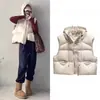 Chaleco de Algodón con Relleno de Plumón Nuevo Otoño/Invierno Europeo y Americano 2026 para Mujer, Talla Pequeña, con Capucha, Holgado, Chaqueta Chaleco Corta Acolchada