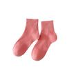 Calcetines de Color Sólido con Rayas Verticales para Mujer, Calcetines de Media Caña, Moda Ins, Algodón, Primavera y Otoño, Estilo Japonés JK con Zapatos Birkenstock, Calcetines de Verano