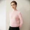 Nueva colección de otoño e invierno: Suéter grueso 100% cachemira pura para mujer, con cuello semi-alto, estampado de orquídeas, mangas largas y diseño de jersey, perfecto como capa base.