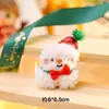 Broche de Natal Fofo Cacheado Boneca de Pelúcia Papai Noel Árvore de Natal Alce Cabeça de Desenho Animado Acessórios para Bolsa Sapatos