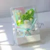 Bouquet de Flores de Hilo para el Día de San Valentín Transfronterizo Caja de Regalo Decoración de Escritorio Flor de Pompon Regalo de Cumpleaños para Novia Venta al por Mayor