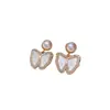 Pendientes de Borla Geométrica de Perla con Circonita de Aguja Plateada Pendientes Elegantes de Lujo Ligero Pendientes de Moda Exquisitos Versátiles para Mujer