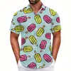 Camisa hawaiana transfronteriza, de manga corta, con cuello, casual, estilo europeo y americano nuevo, estampada, para hombre