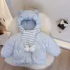 Chaqueta acolchada de algodón extra gruesa para niños y niñas, nuevo estilo de invierno 2026, abrigo de algodón moderno con forro polar, prenda exterior engrosada y cálida