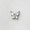 Pendientes de Mariposa de Aleación de Titanio F136 Cabeza de 5A Circonita Clavos Cocleares Clavos para Labios Clavos para Hélice Auricular Joyería para Piercings Corporales Accesorios