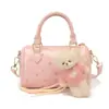 Bolsa de Viaje Transfronteriza Bolso Redondo de Moda Nicho Elegante Bolso de Mano Simple Bolso Cruzado Bolso de Hombro Dulce para Salir para Mujer