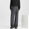 Otoño Invierno Streetwear Americano para Hombre de Moda Holgados Rectos Casuales Pantalones de Guadaña Marca de Moda Retro Pantalones de Traje de Longitud de Piso