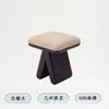 Banqueta de Maquiagem Estilo Vintage Italiano Simples de Luxo Nórdico Madeira Maciça Banqueta de Chá Estilo Artístico Retrô Banqueta para Trocar Sapatos Sala de Estar