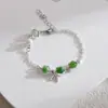 Pulsera de Plata Compuesta de Perlas Estilo Nuevo 2024, Estilo Fresco y Dulce, Adecuada para Todos los Tonos de Piel y Atuendos, Hecha a Mano