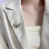 Prata Metal Broche Moda Temperamento Simples Nicho Design Sentido Avançado Borboleta Pin Jacket Terno Corpete Moda