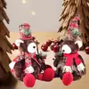 Cross-border Novas decorações de Natal Enfeites de boneca de urso de Natal Chapéu de Natal Decoração Boneca Urso de Natal em estoque
