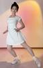 Vestido Branco Puro Estilo Francês Verão Feminino Cintura Apertada Doce e Quente Saia Curta Saia Branca Cintura Justa Gargantilha