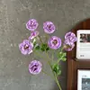 Flores de Simulación 8 Cabezas Peonía Mariposa Boda Flores Artificiales de Seda de Alta Gama Adornos Terminados Decoración de Sala de Estar Flores Falsas Venta al por Mayor