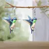 Pendientes acrílicos de pájaro colorido de primavera transfronterizos europeos y americanos, nuevos pendientes de moda retro de venta caliente 2024