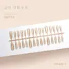 Oro Rosa Ojo de Gato Textura de Alta Gama Forma Larga de Almendra Estilo Elegante Iluminador Versátil Arte de Uñas 30-t Tiras de Uñas Portables