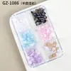 Arte de Uñas 6 Rejillas Adornos de Perlas Alto Brillo Base Plana Tamaños Mixtos Blanco Puro Blanco Arroz Perlas Redondas Accesorios 3D para Uñas