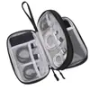 Bolsa de Almacenamiento Especial de Doble Capa para Cables de Datos, Bolsa para Auriculares, Cargador, Bolsa para Teléfono Móvil, Disco Duro, Bolsa de Almacenamiento Doble Capa Multifuncional