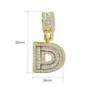 Colar Europeu e Americano Transfronteiriço Novo Estilo Pingente com Design de Letra 26 Letras Micro-Incustado com Diamante, Material de Cobre com Senso de Design