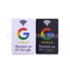 Tarjeta de Reseña de Punto NFC PVC Soporte Código QR Tabla de Reseña de Puntos de Google Tarjeta en Forma de L Táctil Tarjeta NFC de Reseña