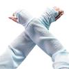 Manga Protectora Solar de Seda de Hielo Burbuja Súper Hada para Mujer, Holgada, Transpirable, para Conducir, Protección UV, Verano, Manga de Hielo, Visera Solar para Montar, Tendencia